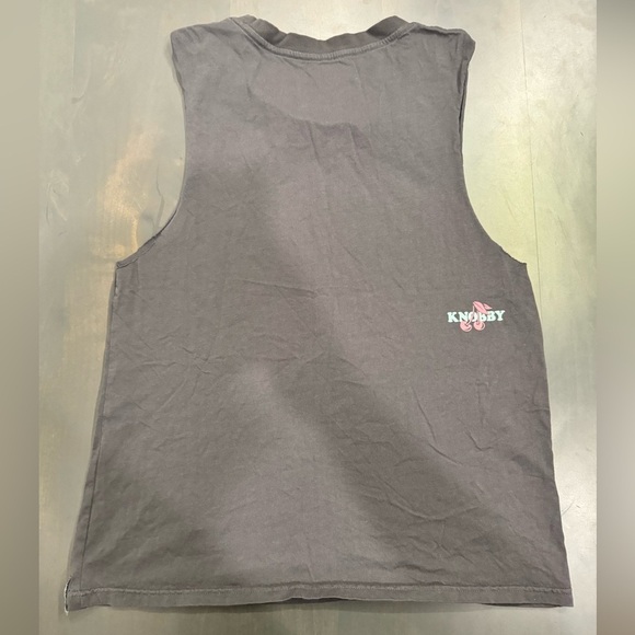 Knobby Vintage Black Coachella Rocker Muscle Tank Size Large - Picture 3 of 3